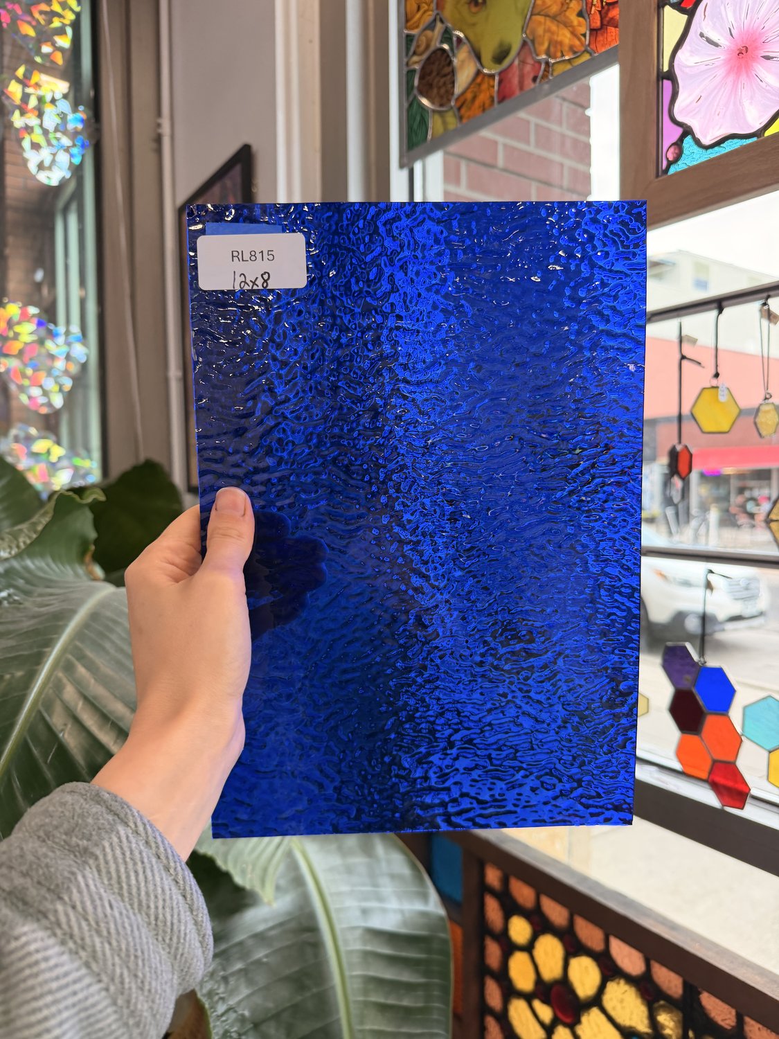 Dark Blue Cobalt Ripple Wissmach Sheet Glass – RL815