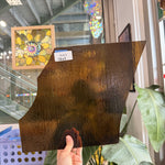 Dark Amber Brown Textured Transparent Sheet Glass