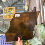 Dark Amber Brown Textured Transparent Sheet Glass