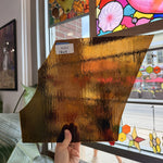 Dark Amber Brown Textured Transparent Sheet Glass