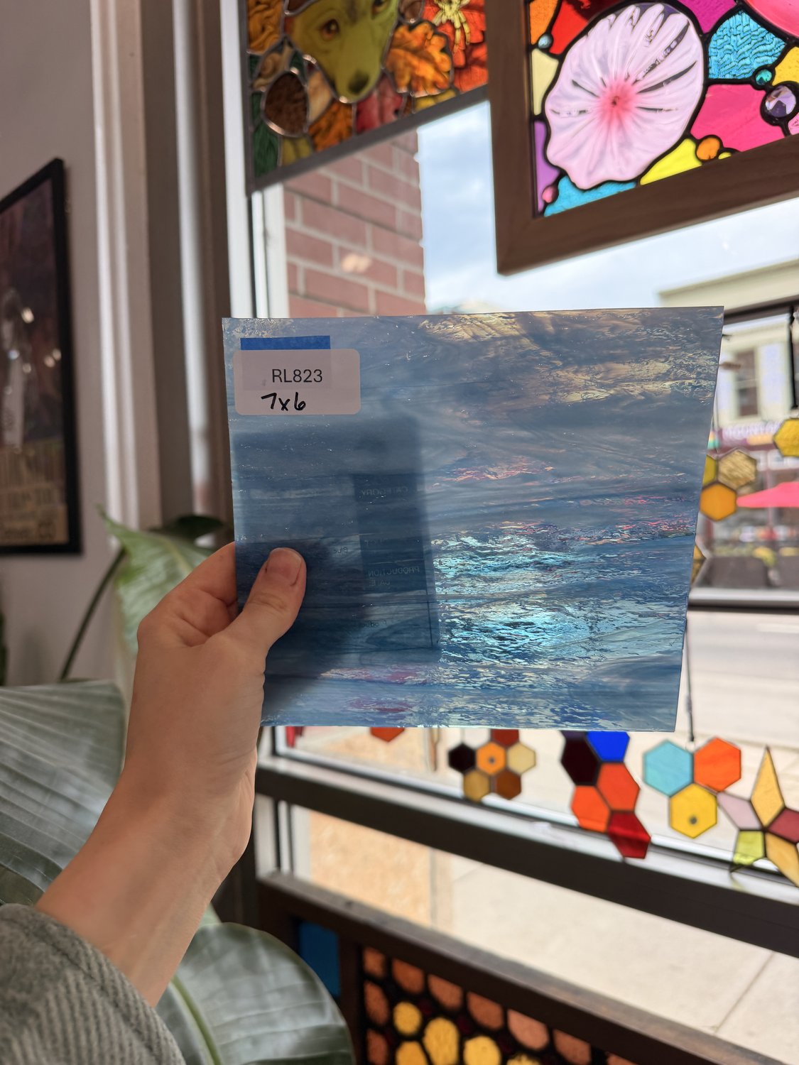 Yonder Blue Oceanside Fusible 96 COE Sheet Glass