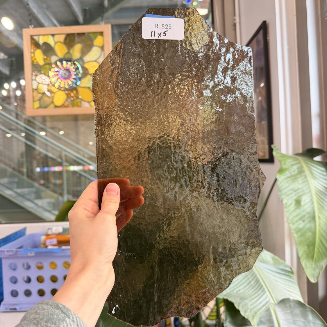 Bronze Hammered Transparent Sheet Glass