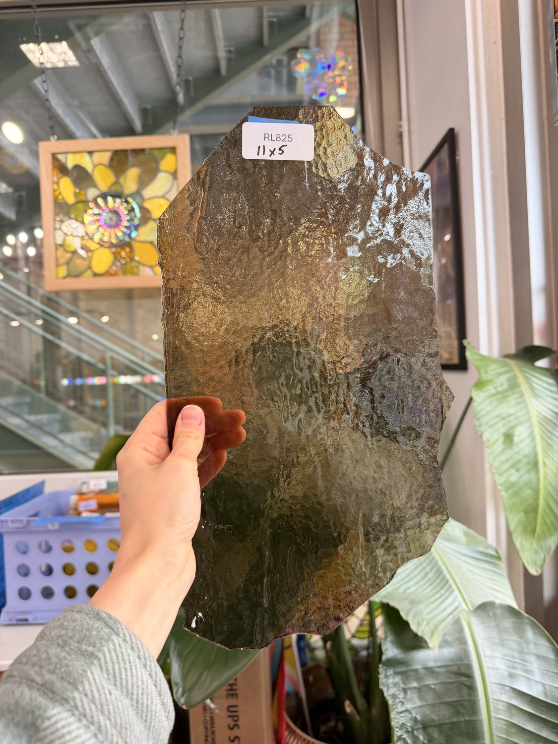 Bronze Hammered Transparent Sheet Glass
