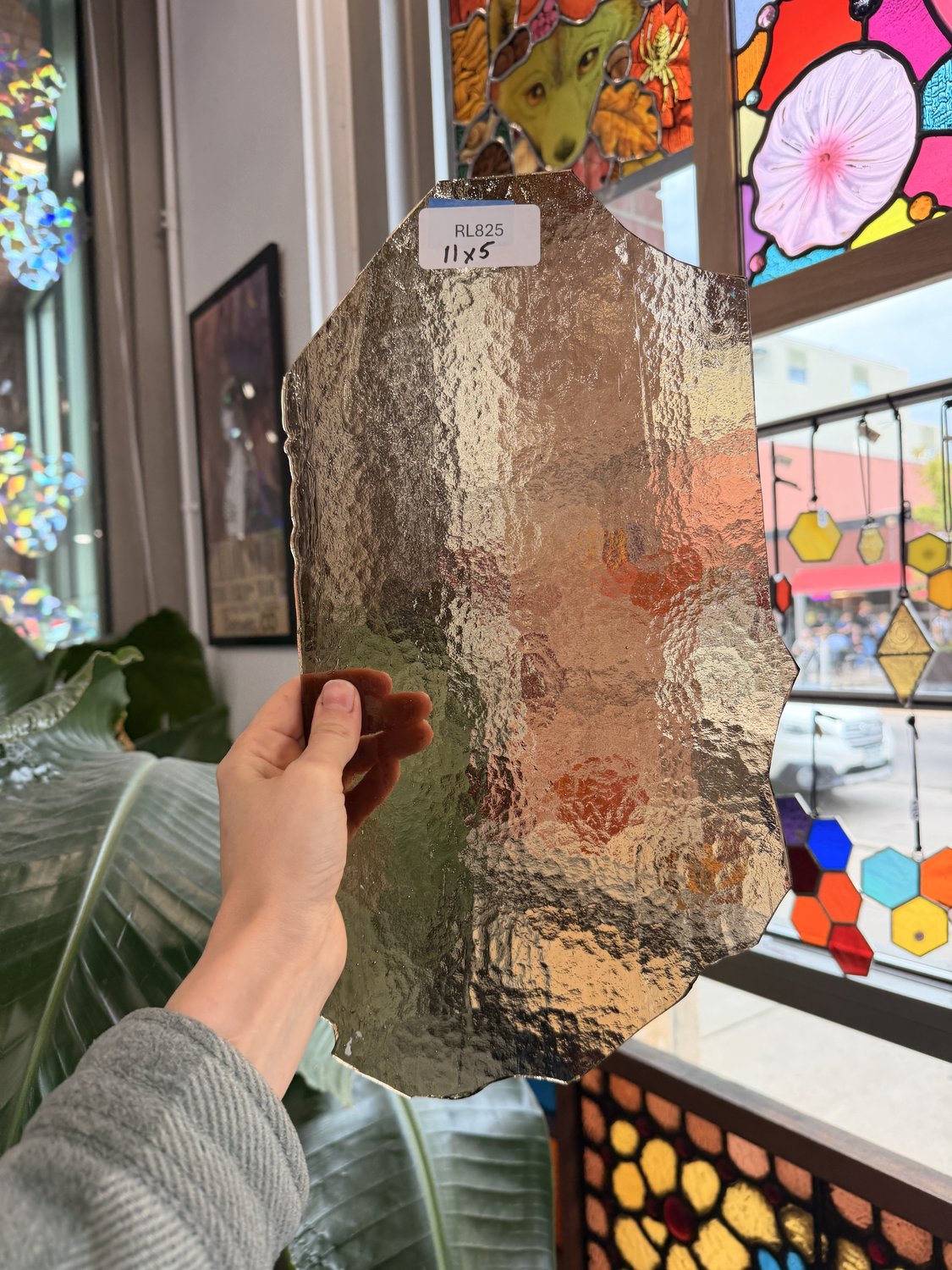 Bronze Hammered Transparent Sheet Glass