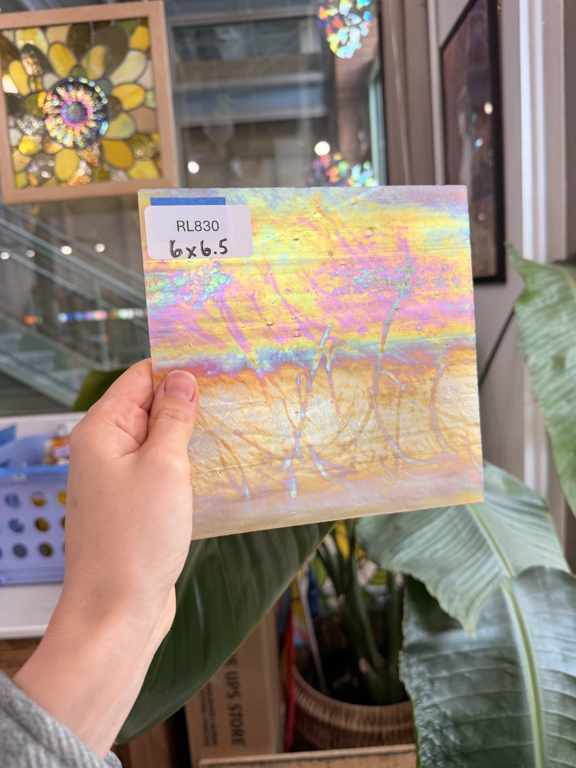 Gold Iridescent Wissmach Sheet Glass