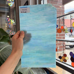 Blue White Wispy Iridescent Wissmach Sheet Glass – RL836