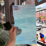 Blue White Wispy Iridescent Wissmach Sheet Glass – RL837
