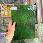 Irish Green Florentine Wissmach Textured Transparent Wissmach Sheet Glass
