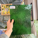 Irish Green Florentine Wissmach Textured Transparent Wissmach Sheet Glass