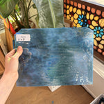Gray Blue Dappled Bullseye Sheet Glass