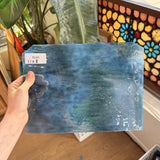 Gray Blue Dappled Bullseye Sheet Glass