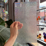 Clear Iridescent Wissmach Dew Drop Sheet Glass