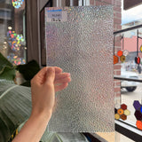 Clear Iridescent Wissmach Dew Drop Sheet Glass