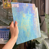 Blue White Wispy Iridescent Wissmach Sheet Glass – RL841