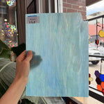 Blue White Wispy Iridescent Wissmach Sheet Glass – RL841