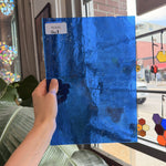 Medium Blue Hammered Transparent Sheet Glass – RL844