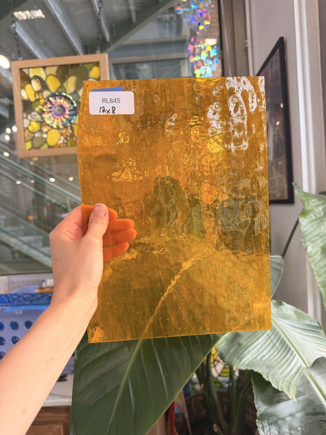 Marigold Hammered Transparent Sheet Glass