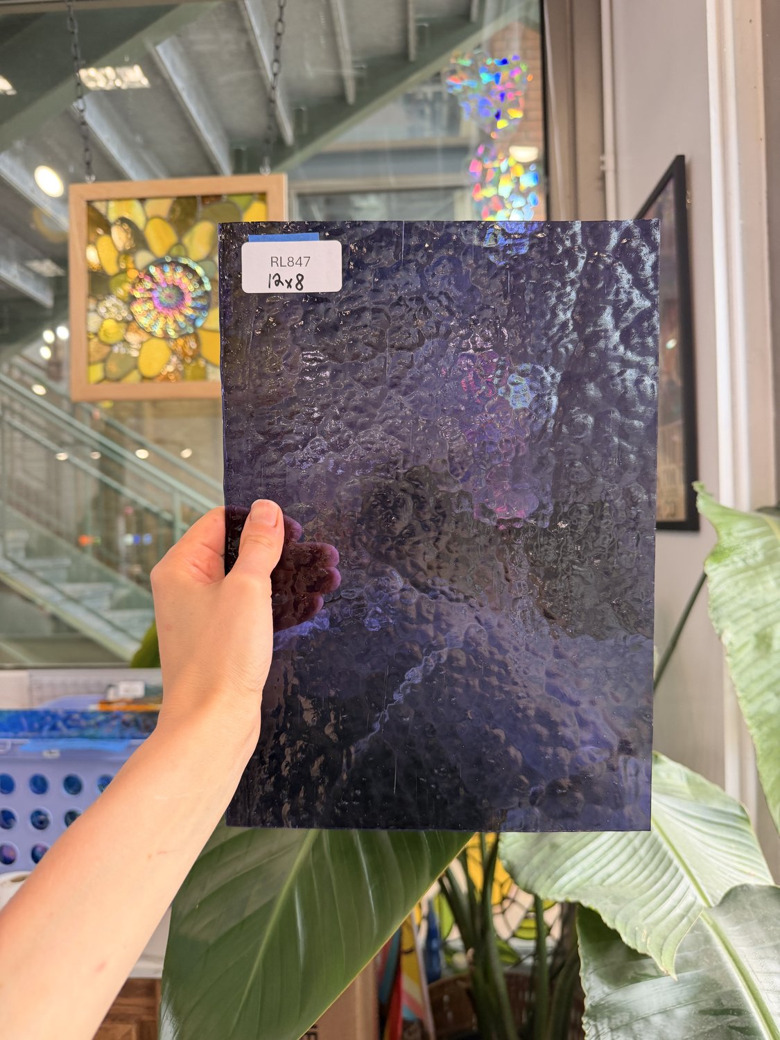 Purple Hammered Transparent Sheet Glass – RL847