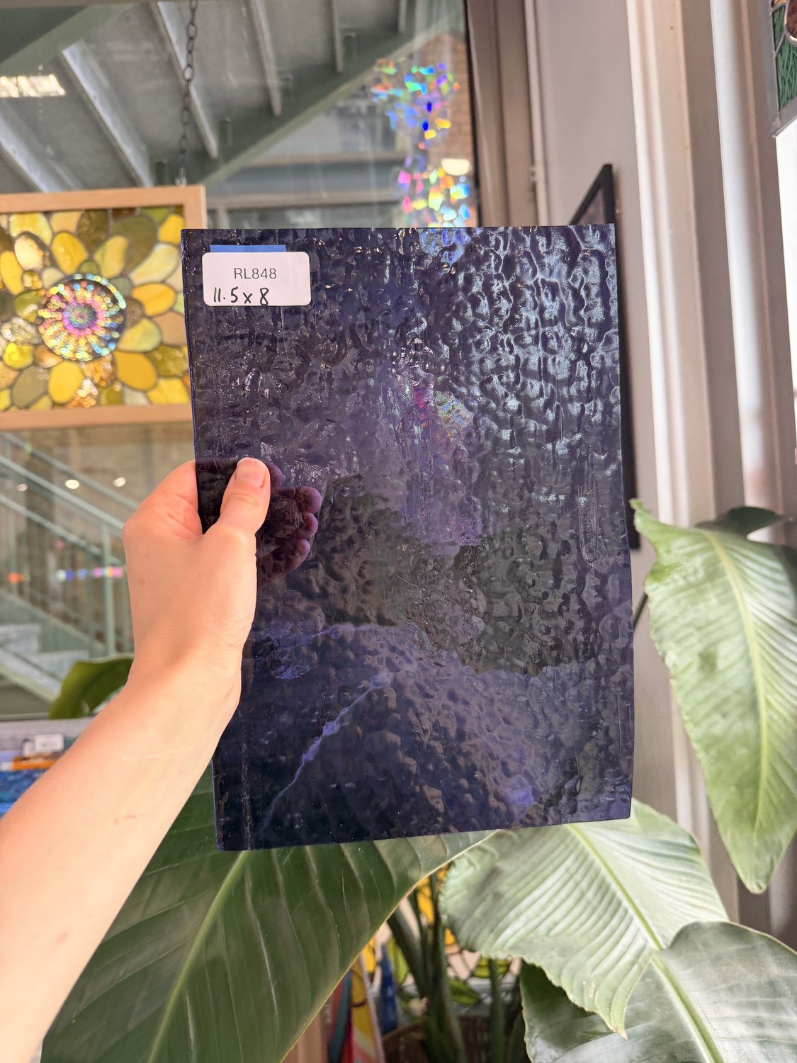 Purple Hammered Transparent Sheet Glass – RL848