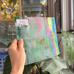 Holly Green Opal and Clear Iridescent Kokomo Sheet Glass – RL849