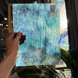 Gray Blue Dappled Bullseye Sheet Glass