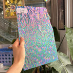 Iridescent Transparent Peacock Blue Tight Ripple Kokomo Sheet Glass – RL854