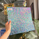 Iridescent Transparent Peacock Blue Tight Ripple Kokomo Sheet Glass – RL859