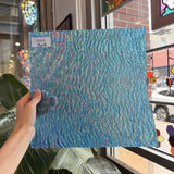 Iridescent Transparent Peacock Blue Tight Ripple Kokomo Sheet Glass – RL859