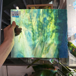 Blue Green Mixed Stipple Youghiogheny (4637 SP) Sheet Glass