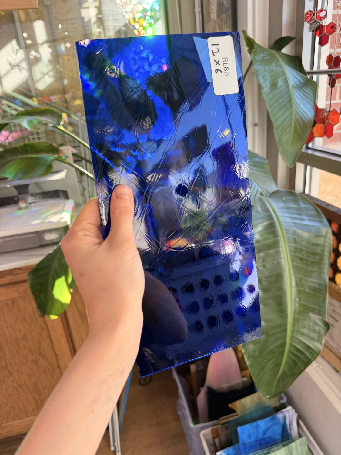 Dark Blue Spectrum Artique Sheet Glass