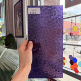 Iridescent Purple 311V Florentine Textured Transparent Wissmach Sheet Glass – RL861
