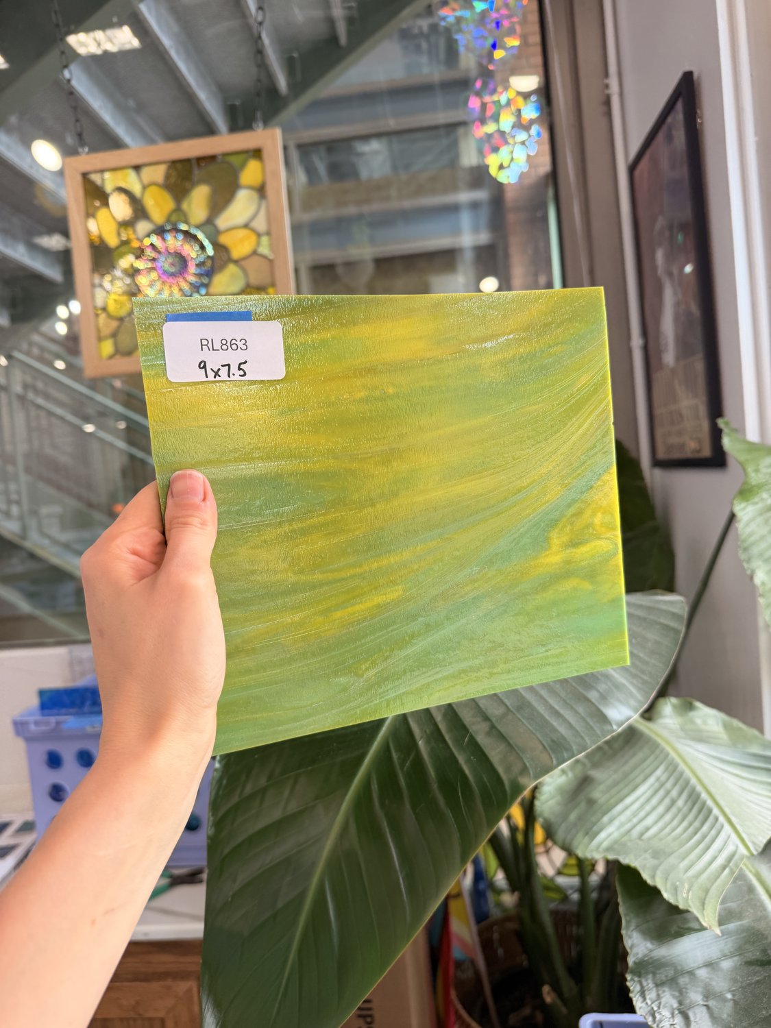 Avocado Opal Wissmach Fusible 96 COE Sheet Glass