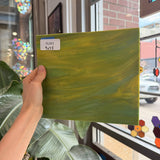 Avocado Opal Wissmach Fusible 96 COE Sheet Glass