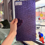 Iridescent Purple 311V Florentine Textured Transparent Wissmach Sheet Glass – RL864