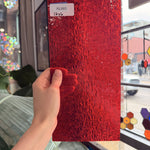 Red Transparent Textured Florentine Wissmach Sheet Glass – RL865