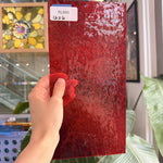 Red Transparent Textured Florentine Wissmach Sheet Glass – RL866