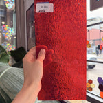 Red Transparent Textured Florentine Wissmach Sheet Glass – RL866