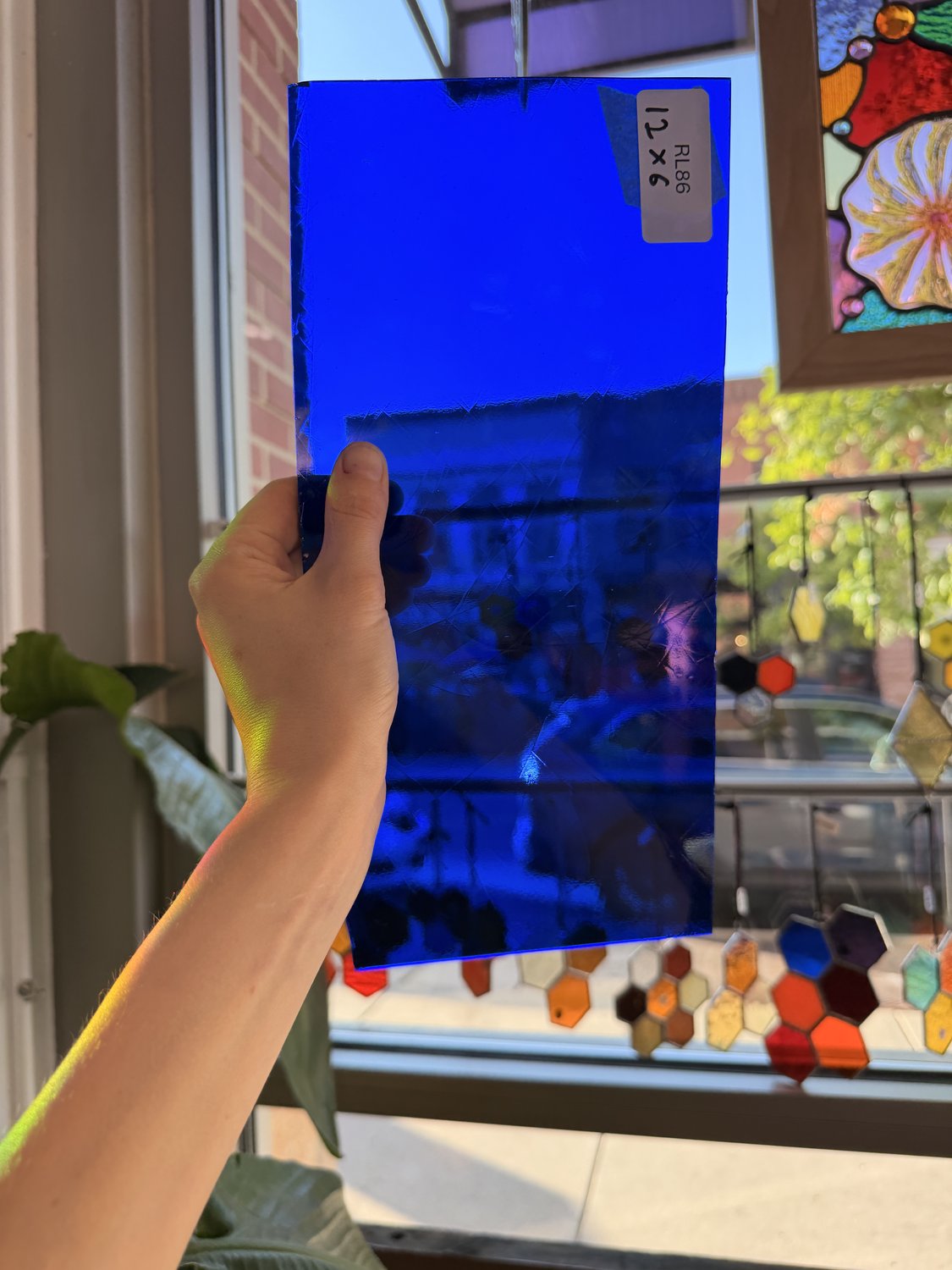 Dark Blue Spectrum Artique Sheet Glass