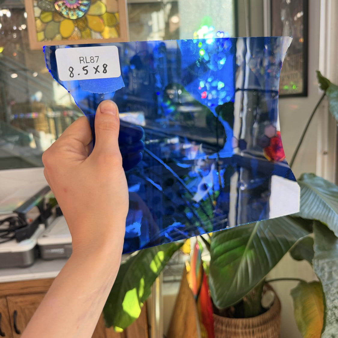 Transparent Blue Sheet Glass