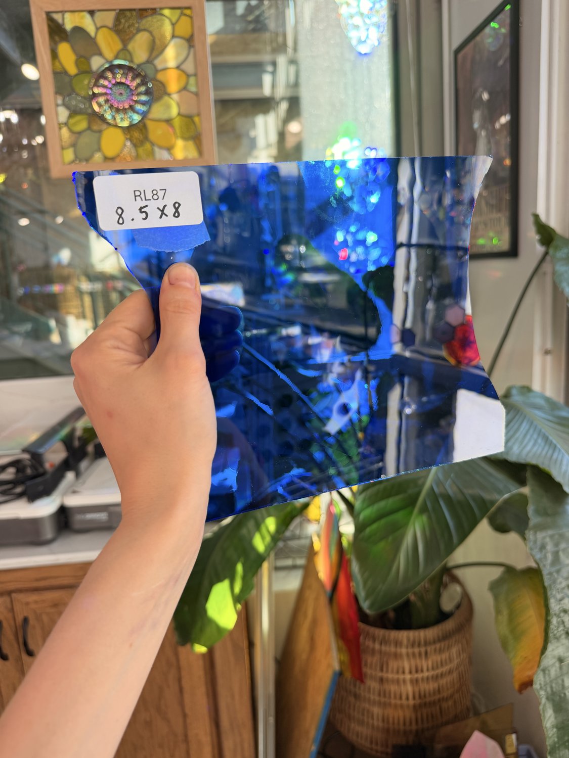 Transparent Blue Sheet Glass