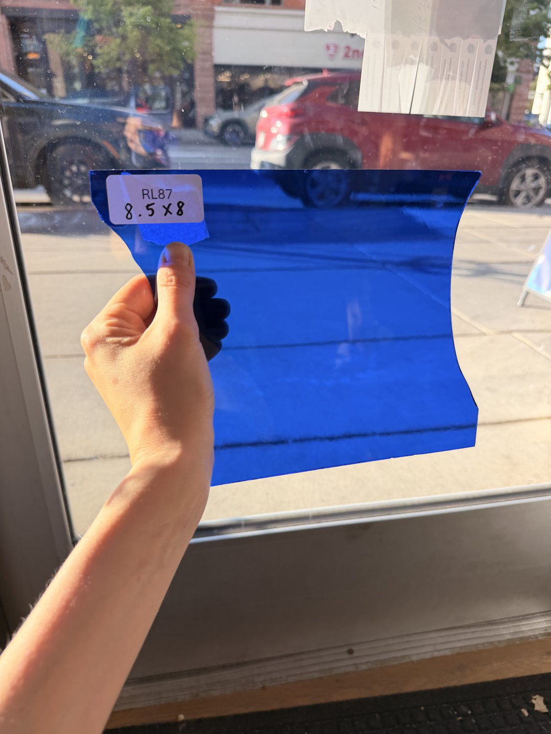 Transparent Blue Sheet Glass