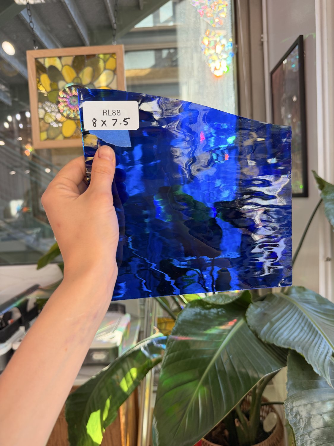 Dark Blue Transparent Oceanside Waterglass Sheet Glass
