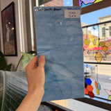 Oceanside South Beach Blue White Wispy Mix Fusible 96 COE Sheet Glass