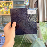 Purple Transparent Dew Drop Textured Wissmach Sheet Glass