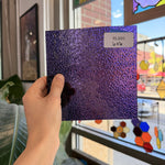 Purple Transparent Dew Drop Textured Wissmach Sheet Glass