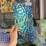 Blue Lake Flemish Iridescent Wissmach Sheet Glass