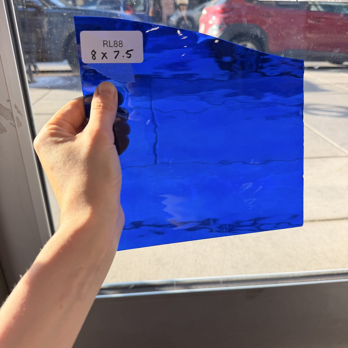 Dark Blue Transparent Oceanside Waterglass Sheet Glass