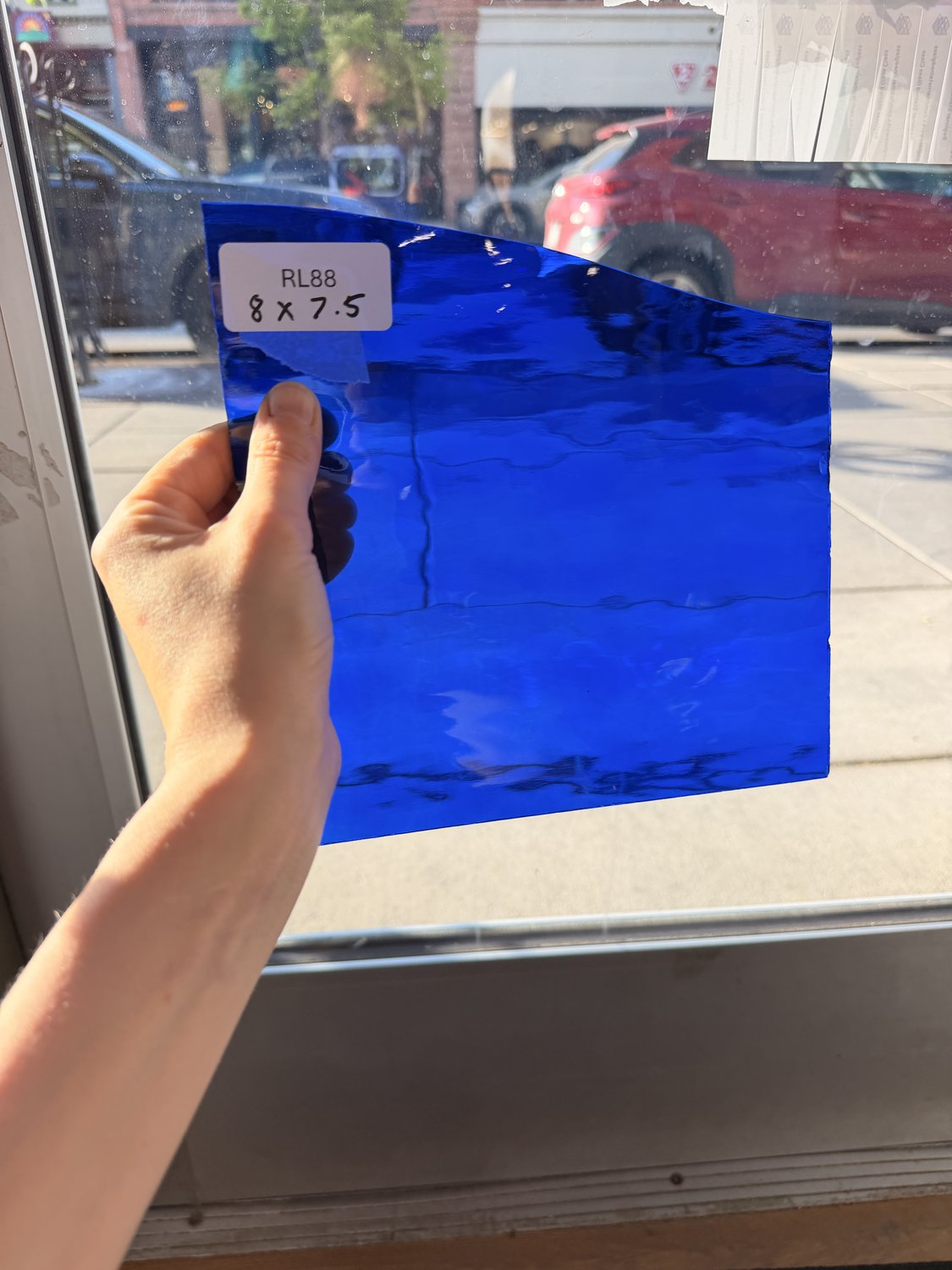 Dark Blue Transparent Oceanside Waterglass Sheet Glass