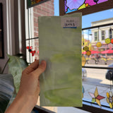 Celery Green Mottled Bullseye Sheet Glass