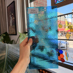 Periwinkle Blue Transparent Luminescent Wissmach Fusible 96 COE Sheet Glass